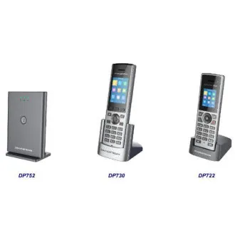 Grandstream DP730 IP telefon, 2,4-palčni zaslon, 2 računa SIP, video, BT, Micro USB, HAC, Push-to-talk Grandstream DP730 IP telefon, 2,4-palčni zaslon, 2 računa SIP, video, BT, Micro USB, HAC, Push-to-talk