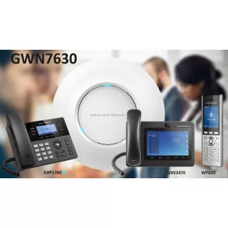 Grandstream GWN7630, AP, 802.11ac, dvopasovni 4x4:4, 16 SSDI, 200  konk. Odjemalci WiFi, signal 175m, P