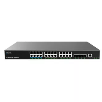 Grandstream GWN7813P Upravljano omrežno stikalo PoE, 24 vrat / 4 SFP , VLAN, DHCP, zlaganje