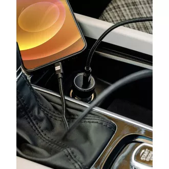 ER POWER 20W USB-C PD avtomobilski polnilec - črn