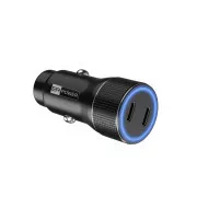 ER POWER 40W USB-C PD QC 3.0 kovinski dvojni avtomobilski polnilec