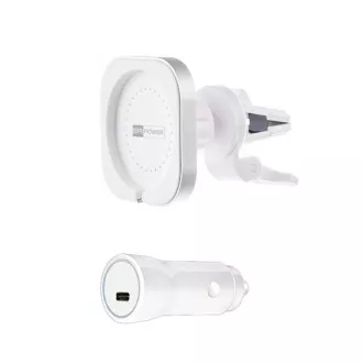 Držalo ER POWER CAR VENT MOUNT za polnilnik MagSafe   20W avtomobilski polnilnik - belo