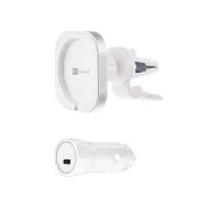 Držalo ER POWER CAR VENT MOUNT za polnilnik MagSafe   20W avtomobilski polnilnik - belo