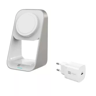 ER POWER Polnilno stojalo MFM MagSafe 2v1 - belo