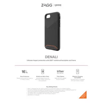 ZAGG GEAR4 D3O Denali ovitek za iPhone SE/SE2/6/7/8 črn