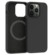 ER POWER Silikonski ovitek CARNEVAL SNAP za iPhone 14 Pro z MagSafe - črn