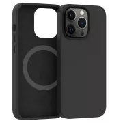 ER POWER Silikonski ovitek CARNEVAL SNAP za iPhone 13 Pro Max z MagSafe - črn