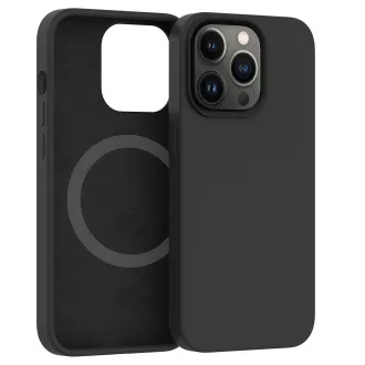 ER POWER Silikonski ovitek CARNEVAL SNAP za iPhone 13 Pro Max z MagSafe - črn