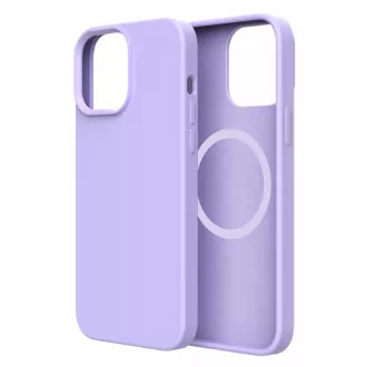 ER POWER Silikonski ovitek CARNEVAL SNAP za iPhone 14 z MagSafe - svetlo vijoličen