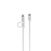 ER POWER Dvojni kabel USB-C C/L Mfi 100cm bela