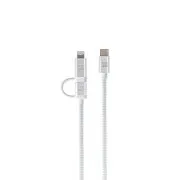 ER POWER Dvojni kabel USB-C C/L Mfi 200cm bela