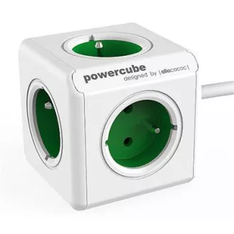 Podaljšek vtičnice. PowerCube EXTENDED, zelena, 5 vtičnic, 1,5 m kabla