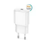 Hitri polnilec Forever TC-01 PD 1x USB-C 20W bele barve