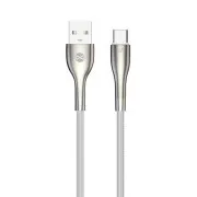 Forever Sleek USB/USB-C podatkovni kabel 1m 3A bel