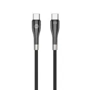 Podatkovni kabel Forever USB-C/USB-C 1m 60W črn
