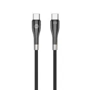 Podatkovni kabel Forever USB-C/USB-C 1m 60W črn