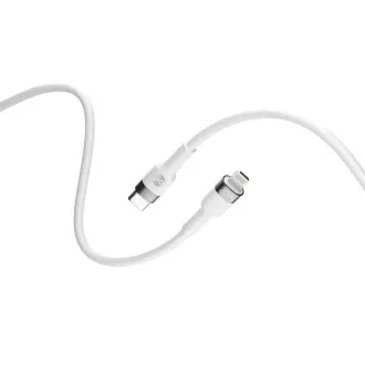 Forever Fleksibilen podatkovni kabel USB-C/Lightning 1m 20W Bela