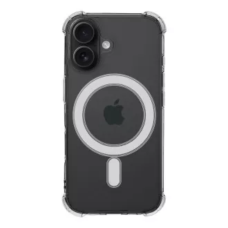 Taktični pokrov MagForce Plyo za Apple iPhone 16 prozoren