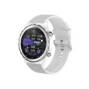 CARNEO Queen HR /44mm/srebrni/športni trak/bela