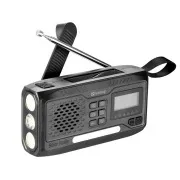 Sandberg Survivor All-in-1 DAB Radio 4500 mAh, večnamenski zunanji radio, črn