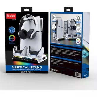 iPega P5S006 Večnamensko polnilno stojalo RGB s hlajenjem za PS5 Slim White iPega P5S006 Večnamensko polnilno stojalo RGB s hlajenjem za PS5 Slim White