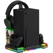 iPega XBX025S Večnamensko stojalo RGB za polnjenje s hlajenjem za Xbox