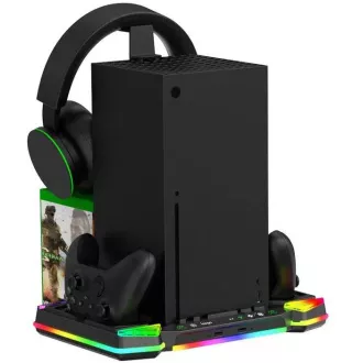 iPega XBX025S Večnamensko stojalo RGB za polnjenje s hlajenjem za Xbox