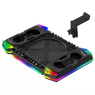 iPega XBX025S Večnamensko stojalo RGB za polnjenje s hlajenjem za Xbox
