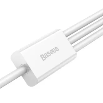 Baseus CAMLTYS-02 Superior Fast Charging Data Cable 3v1 USB-C, Lightning, MicroUSB 1,5 m bela