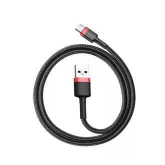 Baseus CATKLF-B91 Kabel za priključek USB-C 3A 1 m rdeče/črno Baseus CATKLF-B91 Kabel za priključek USB-C 3A 1 m rdeče/črno
