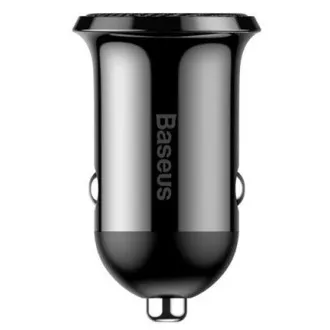 Baseus CCALLP-01 Grain Pro avtomobilski polnilec 2xUSB 4,8A črn
