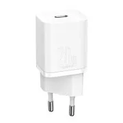 Baseus CCSUP-B02 Hitri polnilnik Super Si USB-C 20W, bele barve