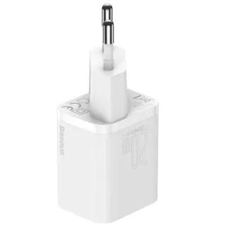 Baseus CCSUP-B02 Hitri polnilnik Super Si USB-C 20W, bele barve