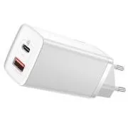 Baseus CCGAN2L-B02 GaN2 Lite hitri polnilec USB   USB-C 65W Bela