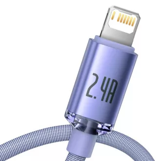 Baseus CAJY000005 Podatkovni kabel USB - Lightning 20W 1,2 m vijolične barve