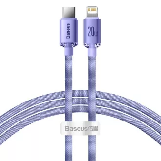 Baseus CAJY000205 Podatkovni kabel USB-C - Lightning 20W 1,2 m vijolične barve