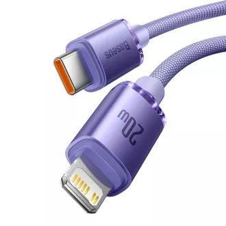 Baseus CAJY000205 Podatkovni kabel USB-C - Lightning 20W 1,2 m vijolične barve