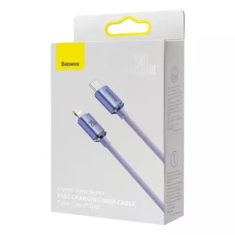 Baseus CAJY000205 Podatkovni kabel USB-C - Lightning 20W 1,2 m vijolične barve