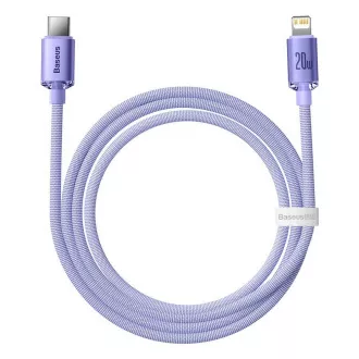 Baseus CAJY000205 Podatkovni kabel USB-C - Lightning 20W 1,2 m vijolične barve
