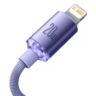 Baseus CAJY000205 Podatkovni kabel USB-C - Lightning 20W 1,2 m vijolične barve
