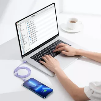 Baseus CAJY000205 Podatkovni kabel USB-C - Lightning 20W 1,2 m vijolične barve