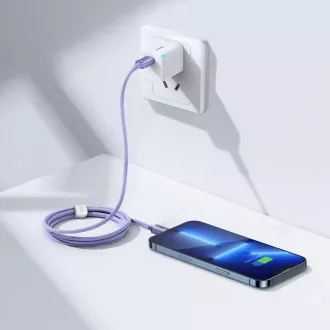 Baseus CAJY000205 Podatkovni kabel USB-C - Lightning 20W 1,2 m vijolične barve