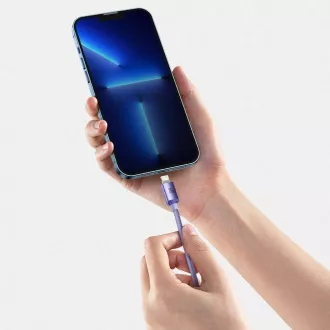 Baseus CAJY000205 Podatkovni kabel USB-C - Lightning 20W 1,2 m vijolične barve
