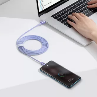 Baseus CAJY000705 Podatkovni kabel USB-C serije Crystal Shine - USB-C 100W 2 m vijolične barve