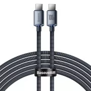 Baseus CAJY000701 Podatkovni kabel USB-C serije Crystal Shine - USB-C 100W 2 m črn
