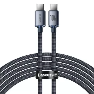 Baseus CAJY000701 Podatkovni kabel USB-C serije Crystal Shine - USB-C 100W 2 m črn