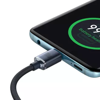 Baseus CAJY000701 Podatkovni kabel USB-C serije Crystal Shine - USB-C 100W 2 m črn