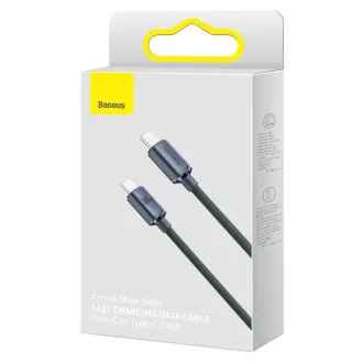 Baseus CAJY000701 Podatkovni kabel USB-C serije Crystal Shine - USB-C 100W 2 m črn