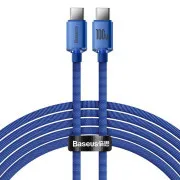 Baseus CAJY000703 Podatkovni kabel USB-C serije Crystal Shine - USB-C 100W 2m Modra