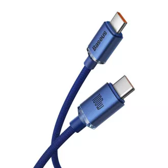 Baseus CAJY000703 Podatkovni kabel USB-C serije Crystal Shine - USB-C 100W 2m Modra